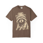 Raccoon in a Beanie — Vintage Sketch Wildlife Outdoor Tee