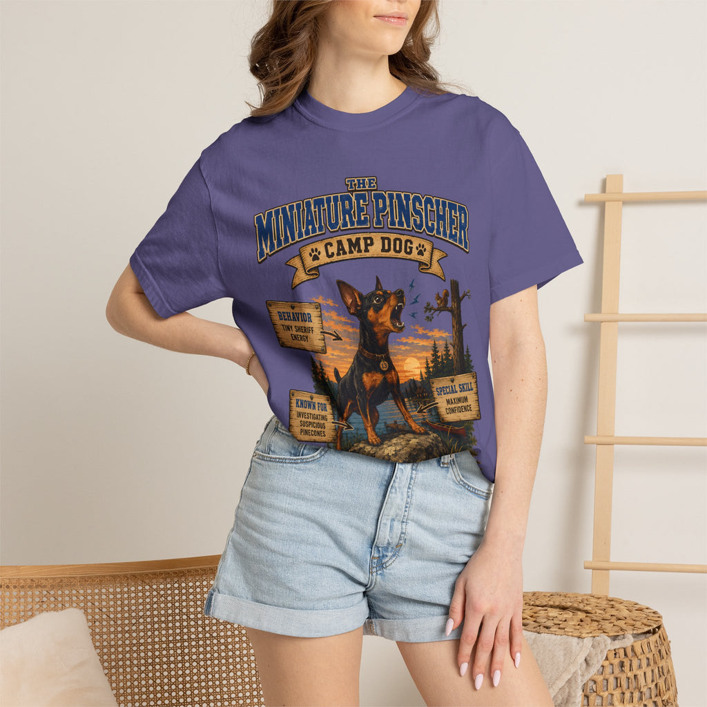 Miniature Pinscher Camp Dog - Tiny Sheriff Energy Tee