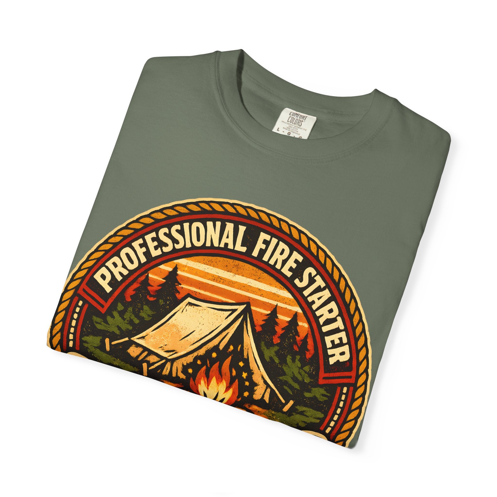 Professional Fire Starter Self-Declared — Funny Camping Tee