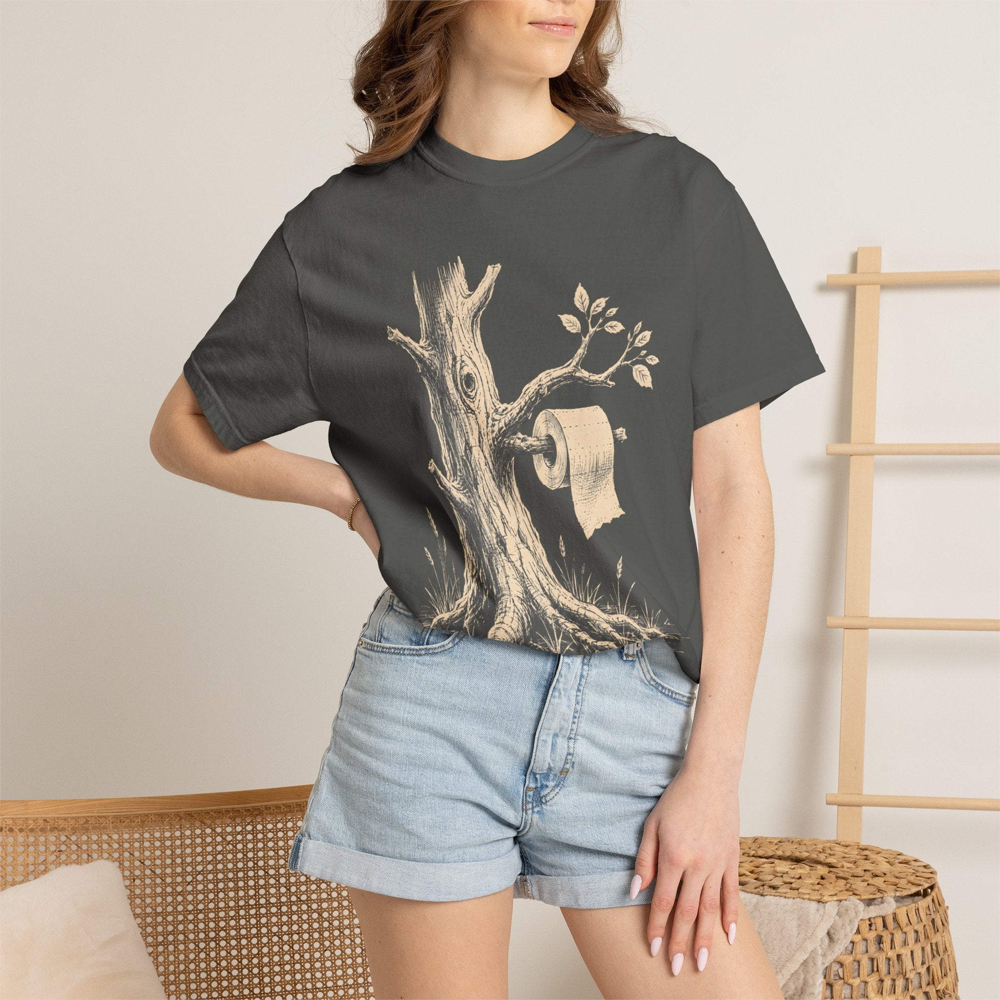 Toilet Tree — Funny Camping Outdoor Humor Sketch Tee