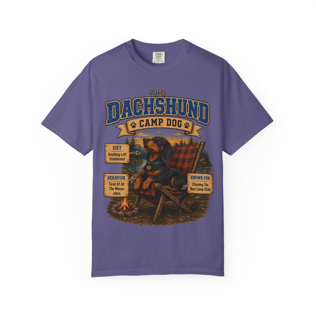 Dachshund Camp Dog - Tired Of All The Weiner Jokes Tee
