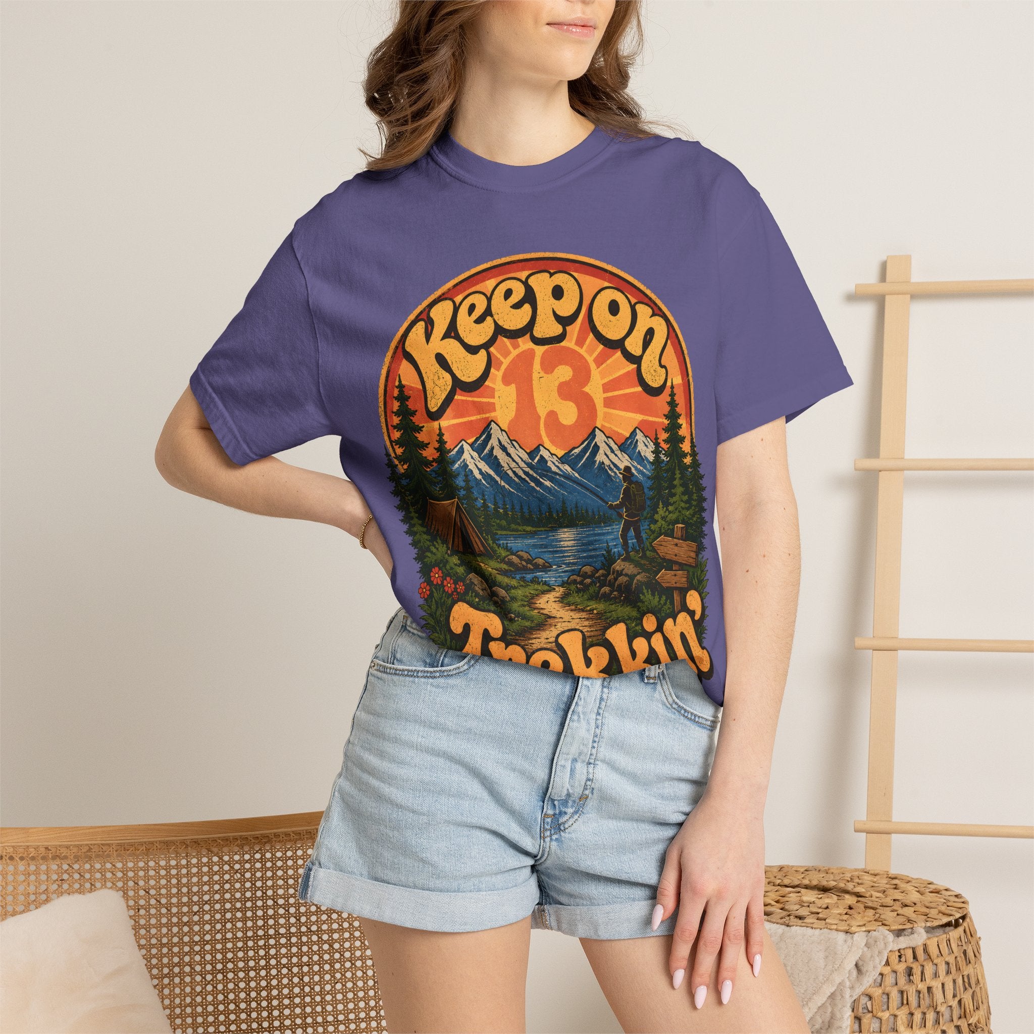 Keep On Trekkin' — Retro 70s Hiking and Camping Tee