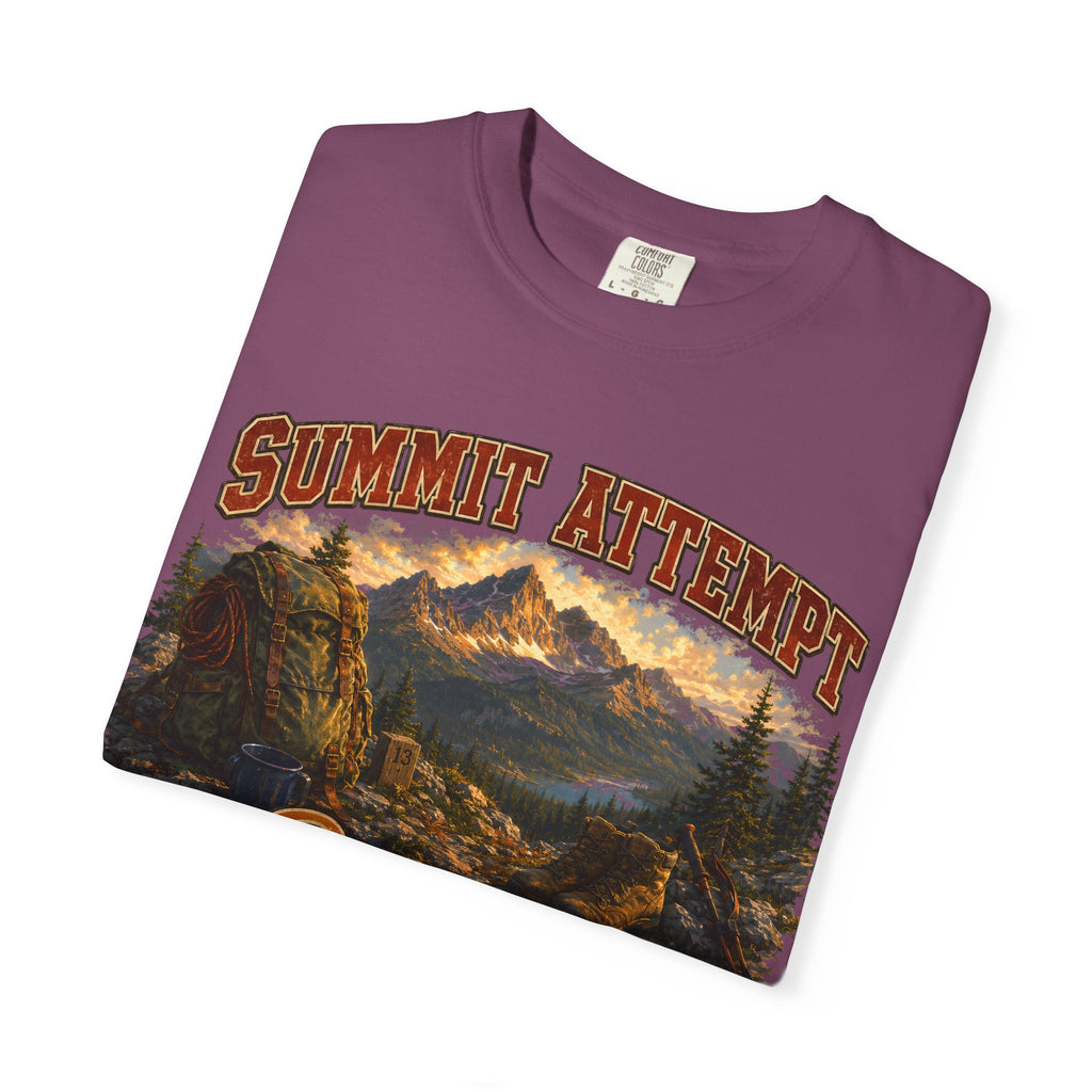 Summit Attempt Survivor Mostly Voluntary — Funny Hiking Tee