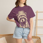 Raccoon in a Beanie — Vintage Sketch Wildlife Outdoor Tee