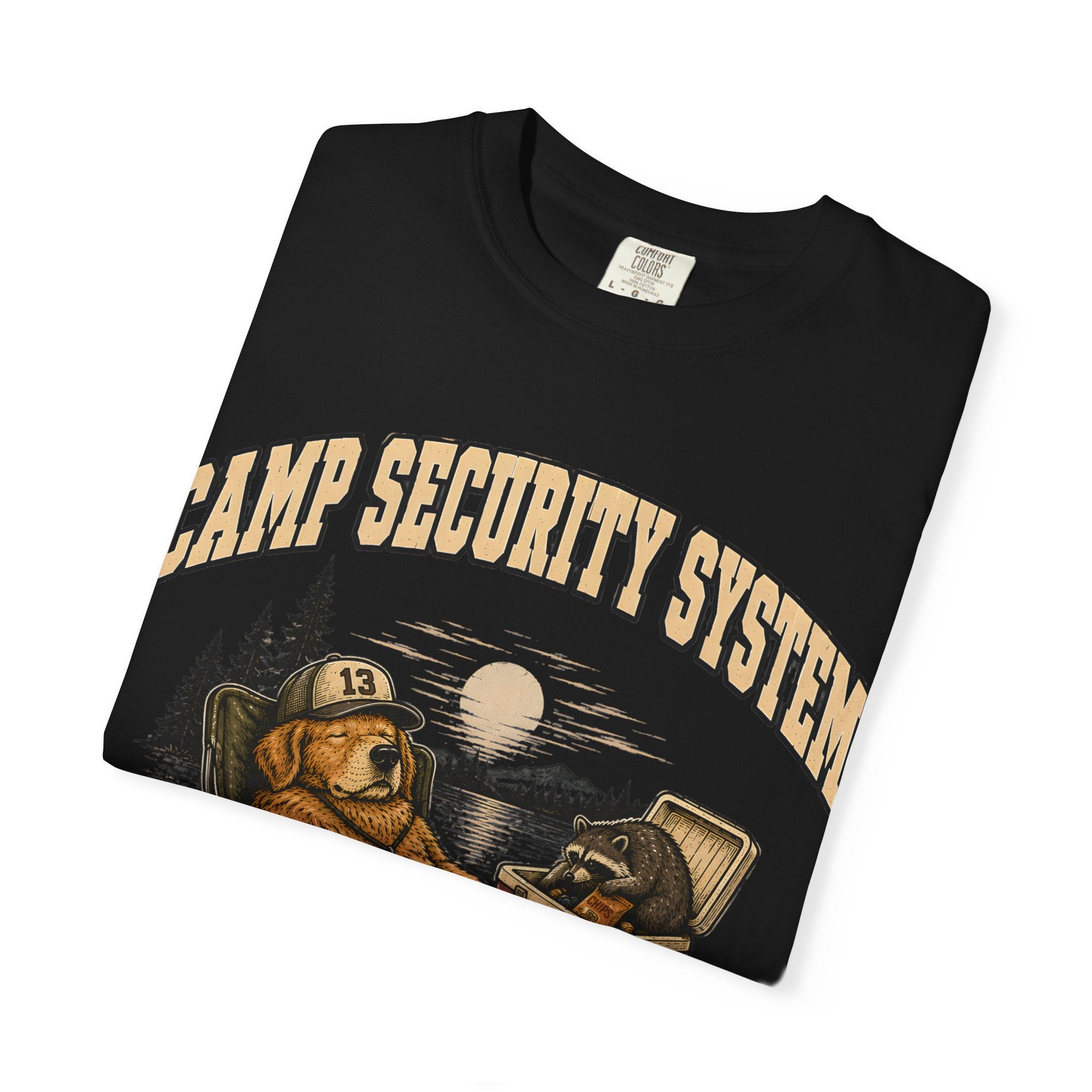 Camp Security System Napping — Funny Camping Dog Tee