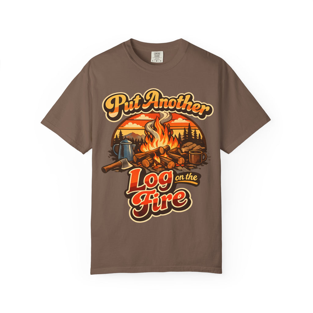 Put Another Log on the Fire — Retro Campfire Tee