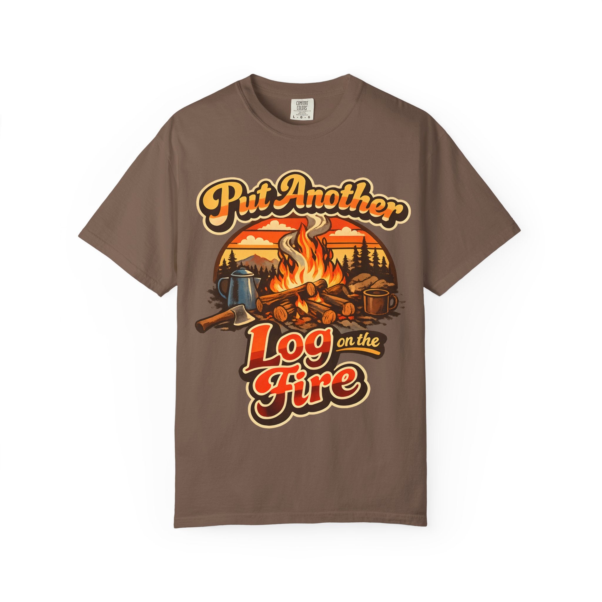Put Another Log on the Fire — Retro Campfire Tee