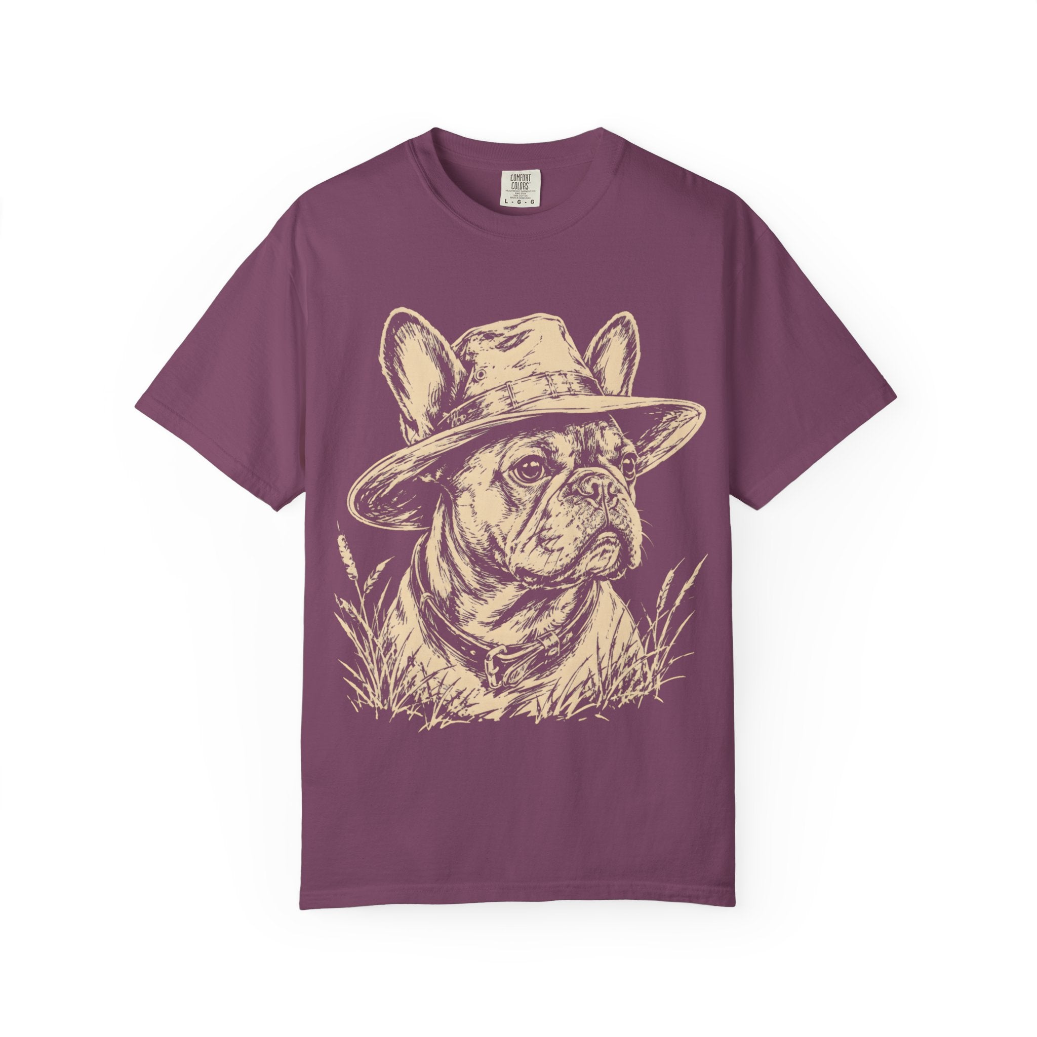 French Bulldog in a Hat — Vintage Sketch Dog Tee