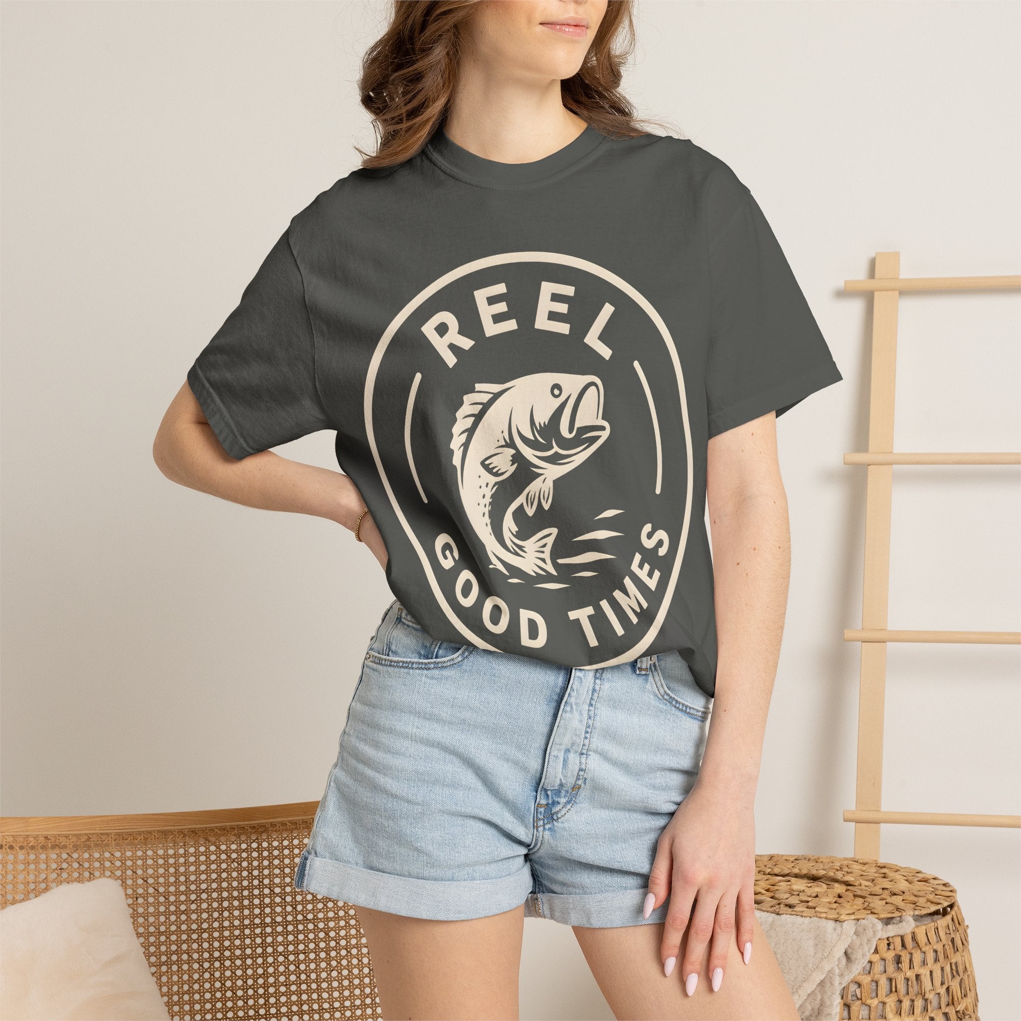 Reel Good Times — Vintage Fishing Badge Tee