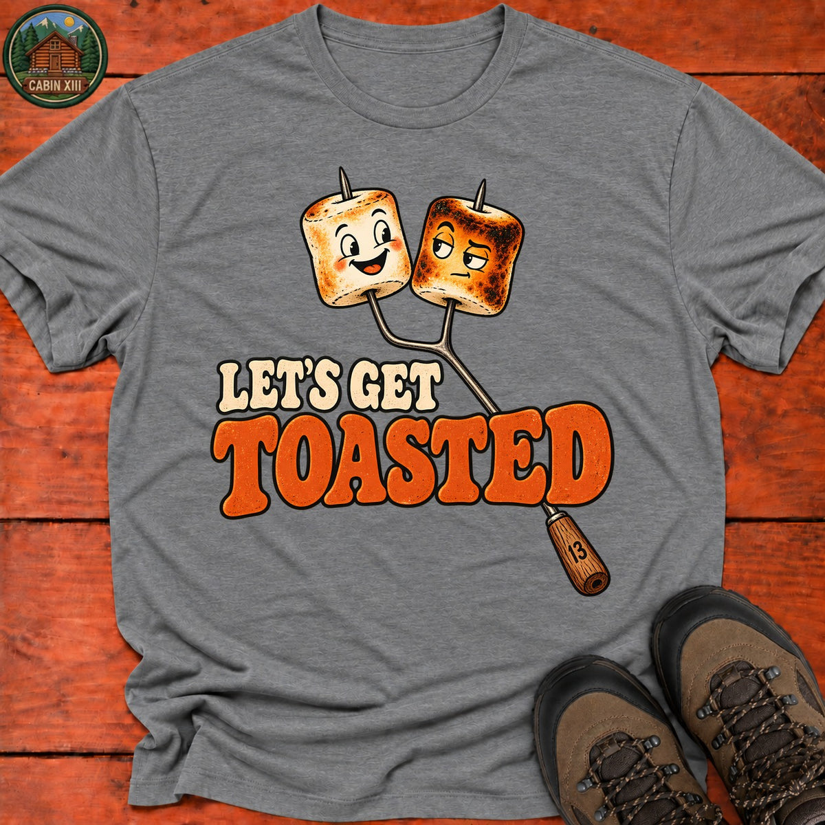 Let's Get Toasted T-Shirt — Graphite Heather