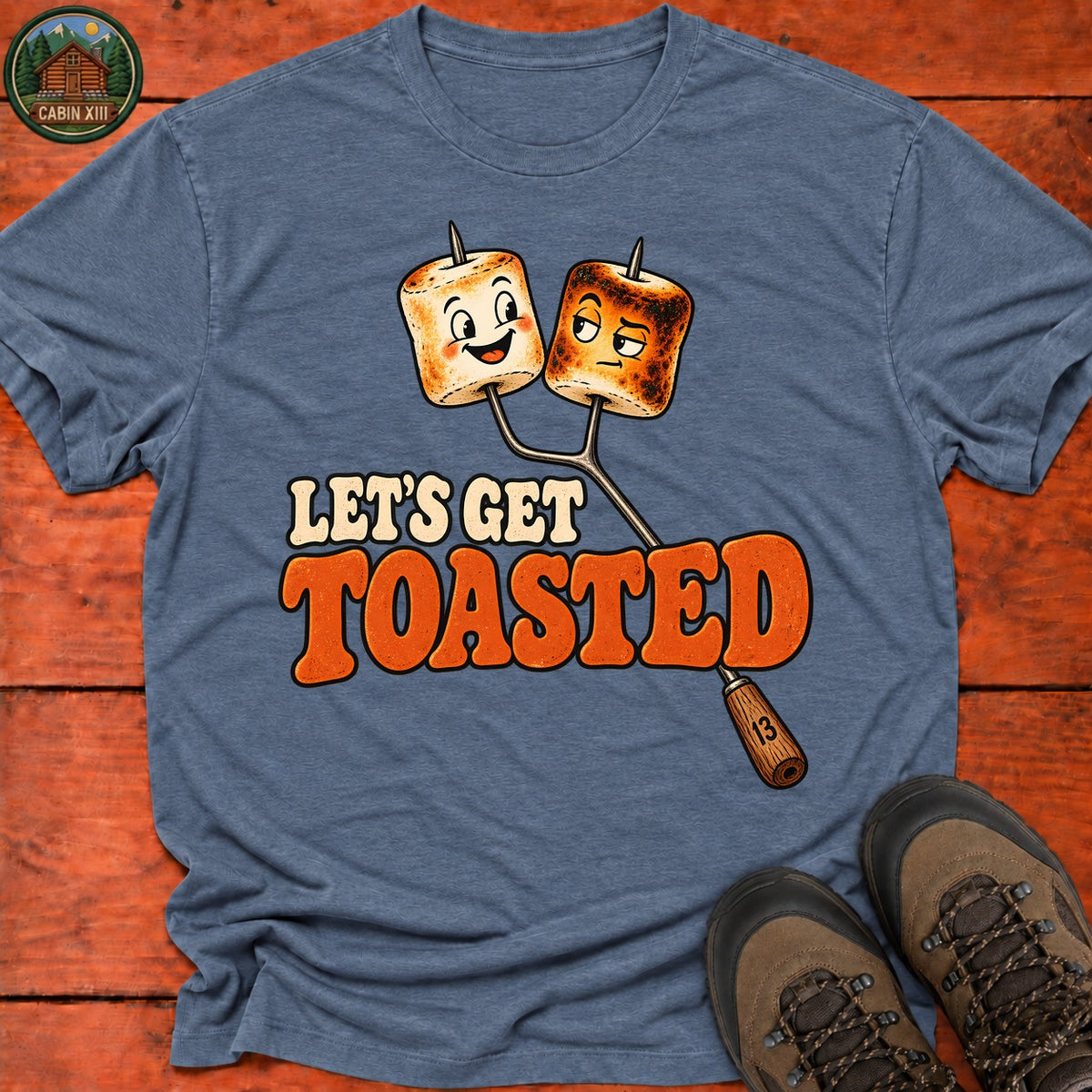 Let's Get Toasted T-Shirt — Heather Indigo
