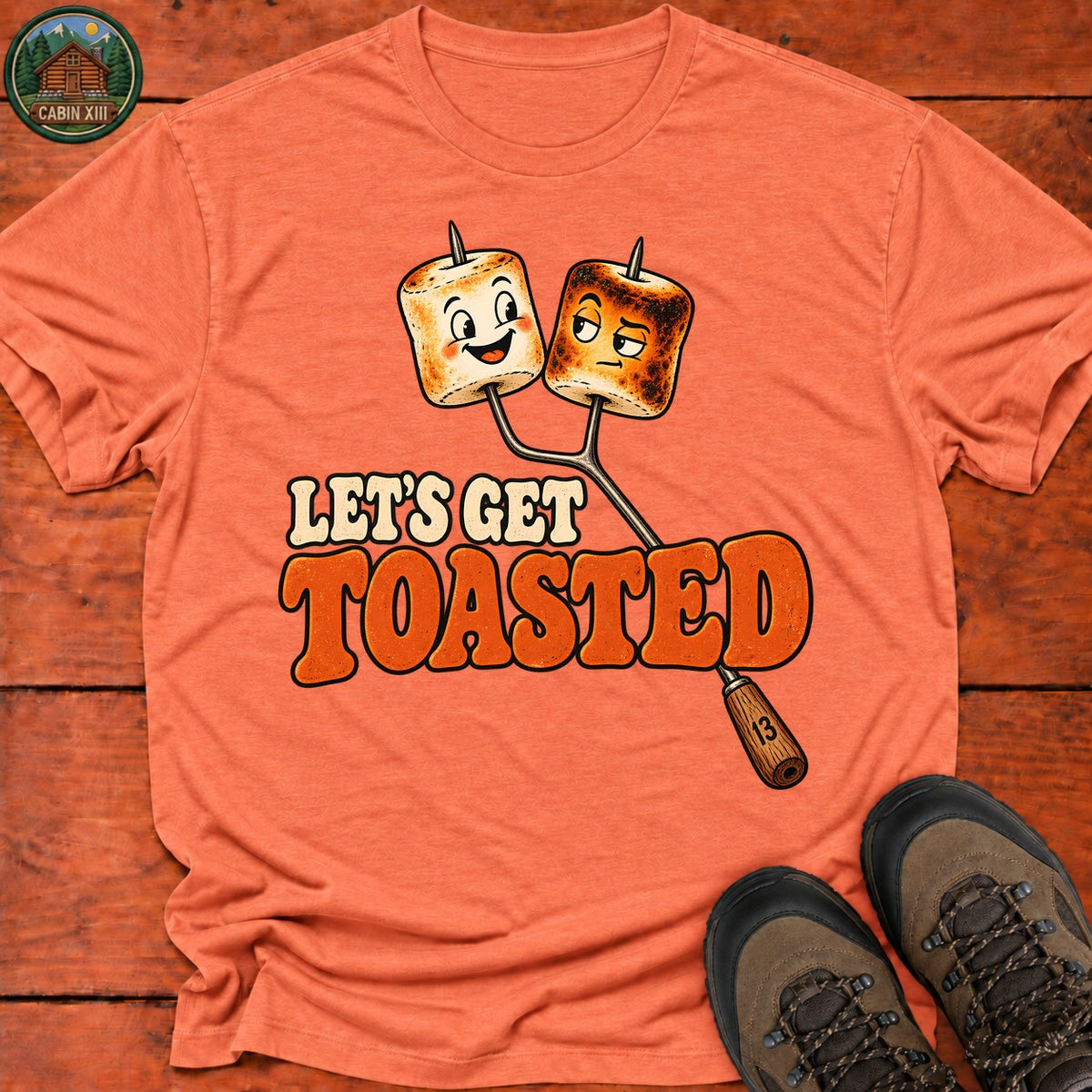 Let's Get Toasted T-Shirt — Heather Orange