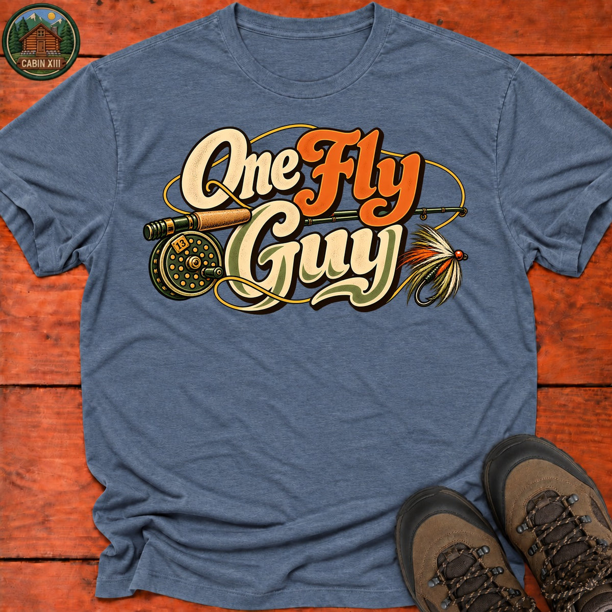 One Fly Guy T-Shirt — Heather Indigo