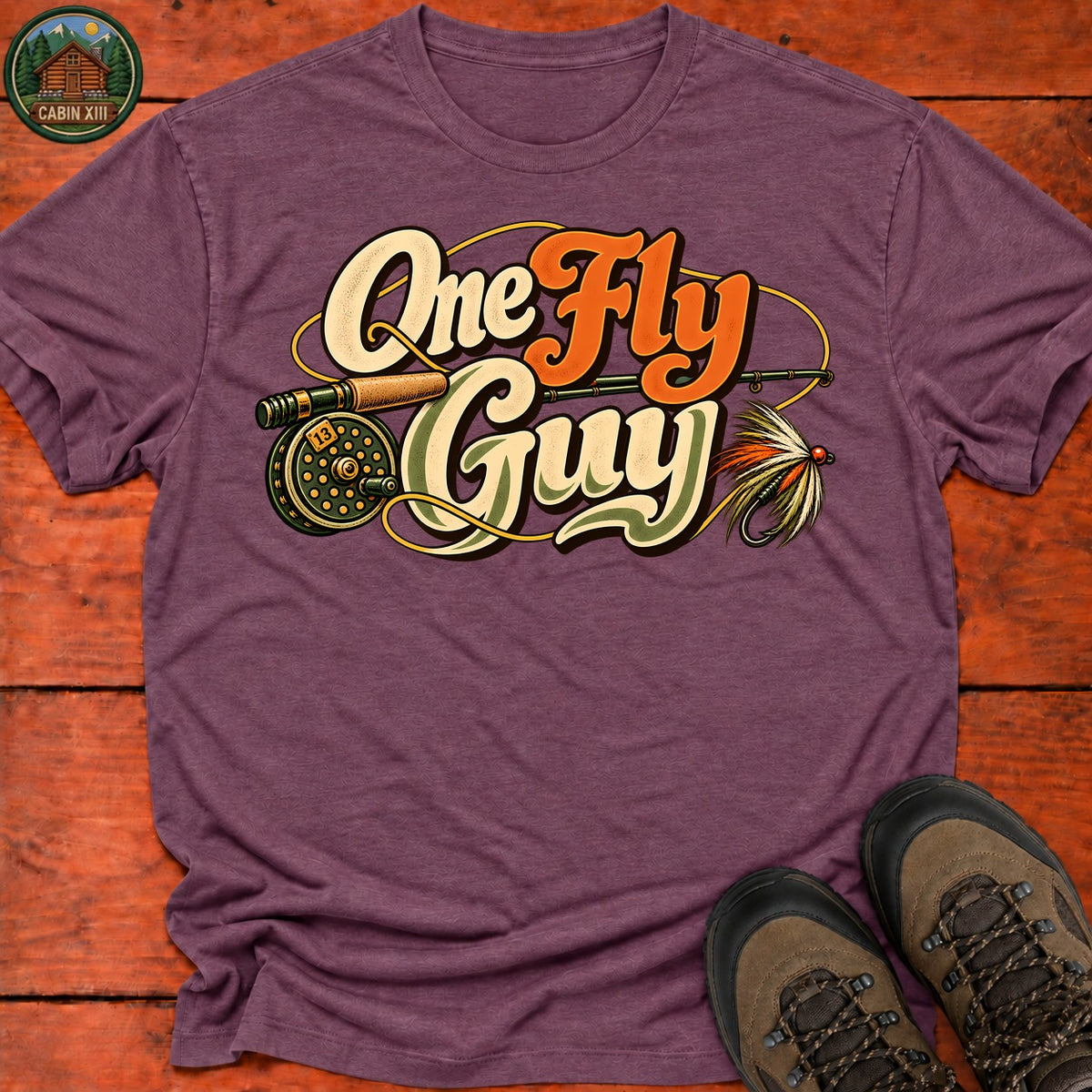 One Fly Guy T-Shirt — Heather Maroon