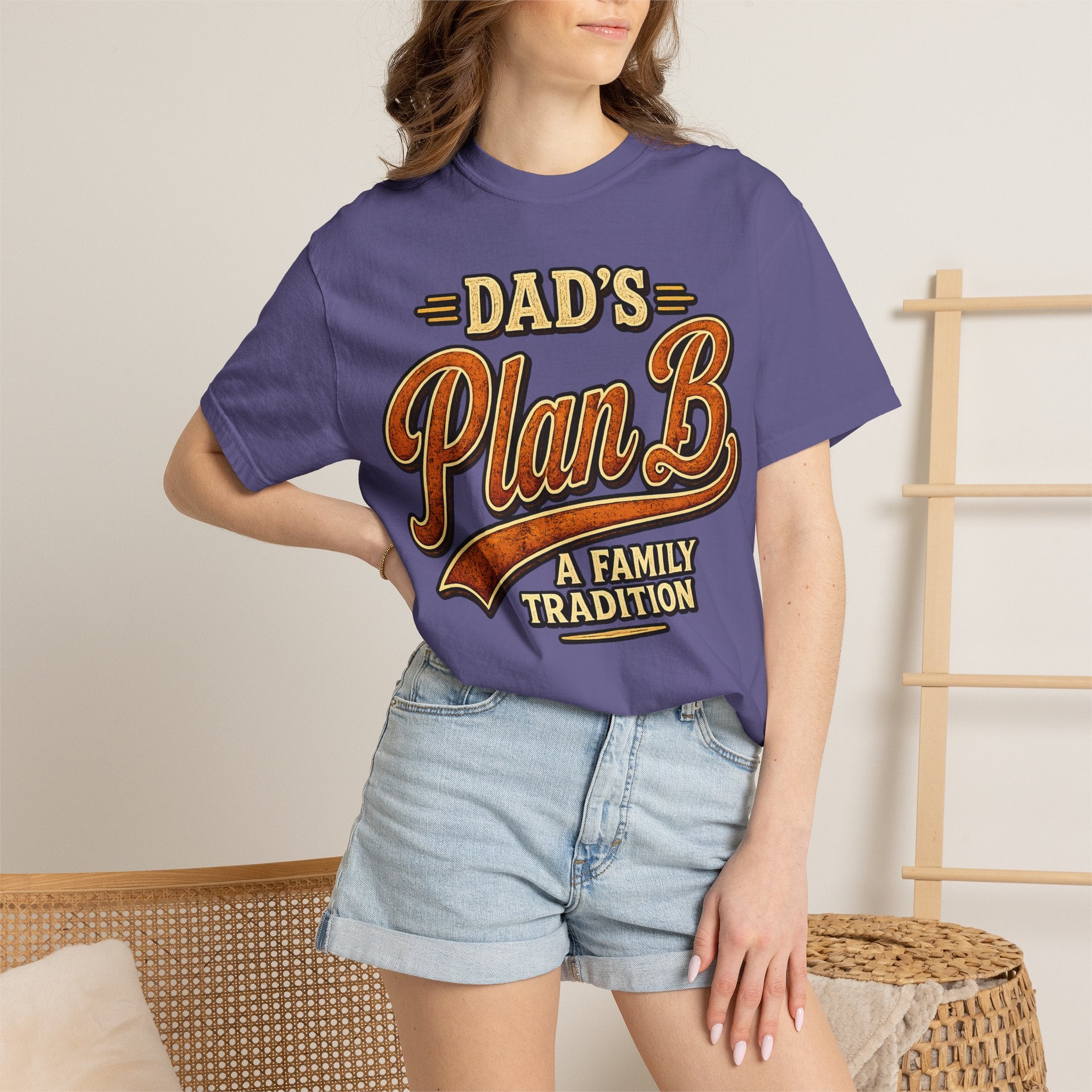 Dad's Plan B A Family Tradition — Funny Camping Dad Humor Tee