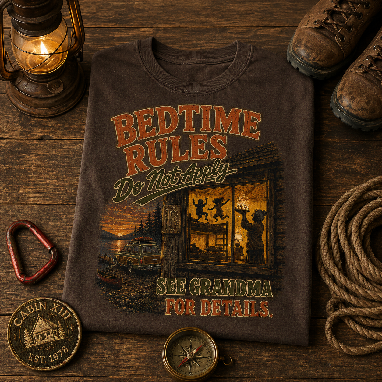 Grandma's Bedtime Rules Comfort Color Tee