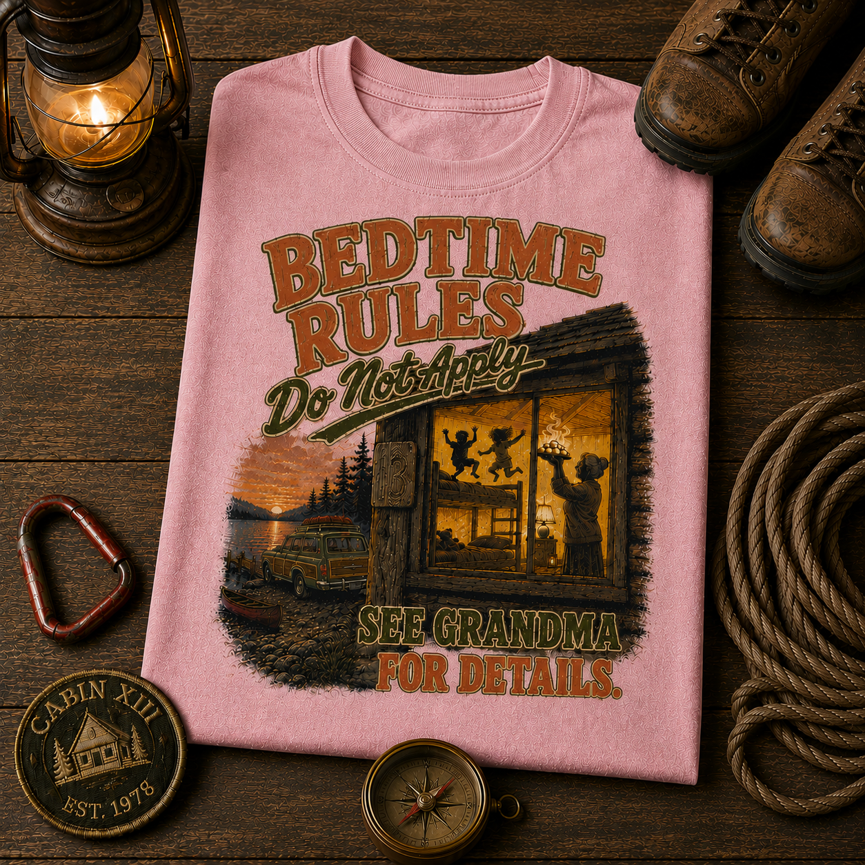 Grandma's Bedtime Rules Comfort Color Tee