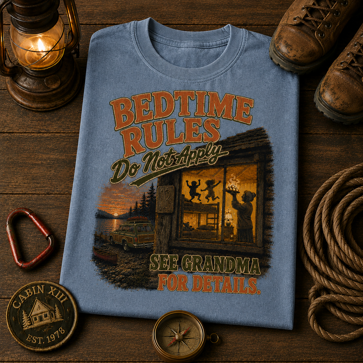 Grandma's Bedtime Rules Comfort Color Tee