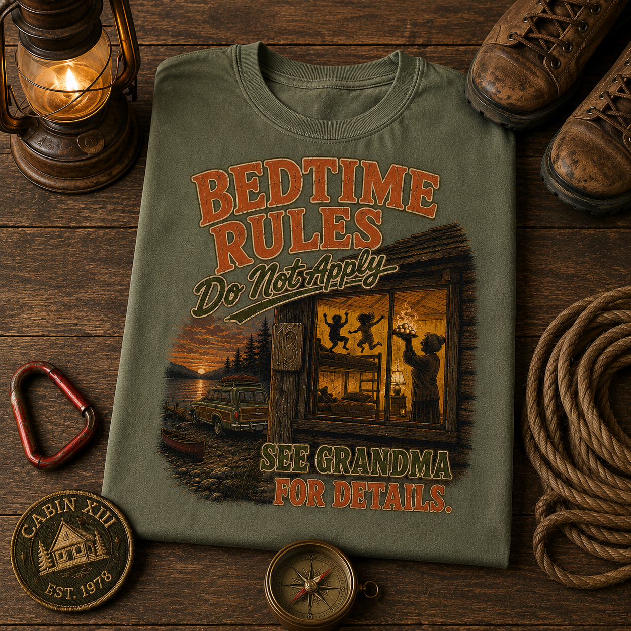 Grandma's Bedtime Rules Comfort Color Tee
