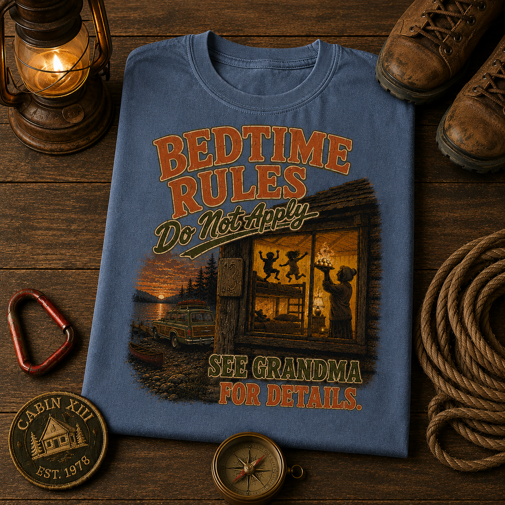 Grandma's Bedtime Rules Comfort Color Tee