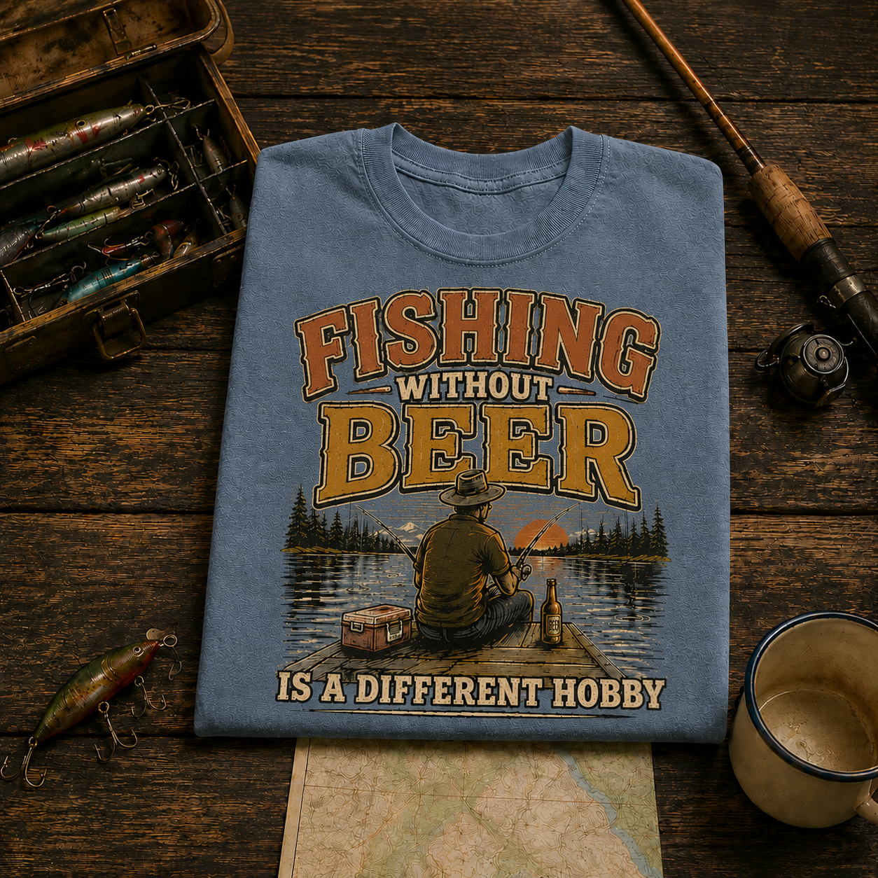 Fishing Without Beer Comfort Colors Tee