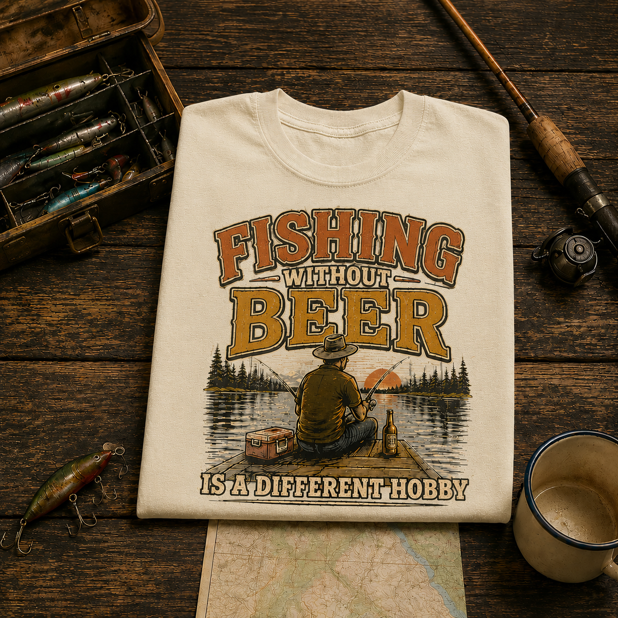 Fishing Without Beer Comfort Colors Tee