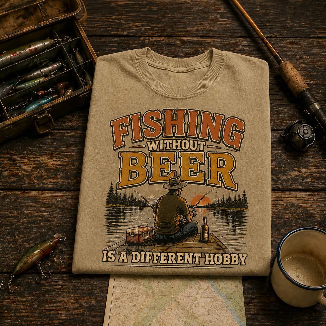 Fishing Without Beer Comfort Colors Tee