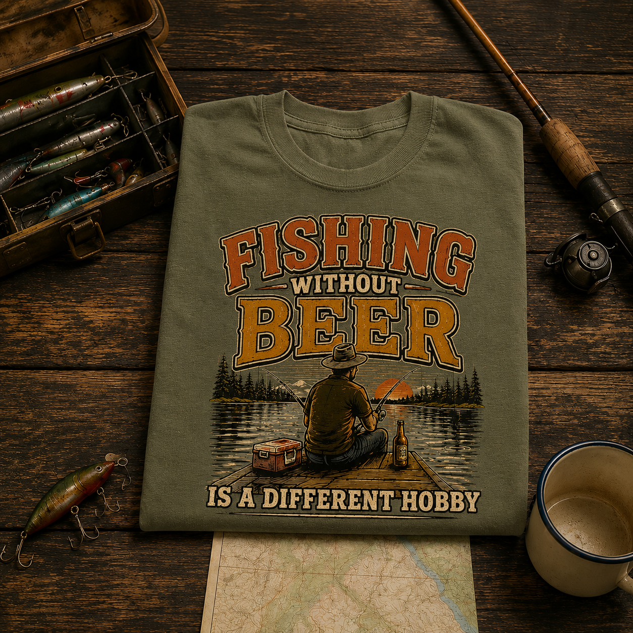 Fishing Without Beer Comfort Colors Tee