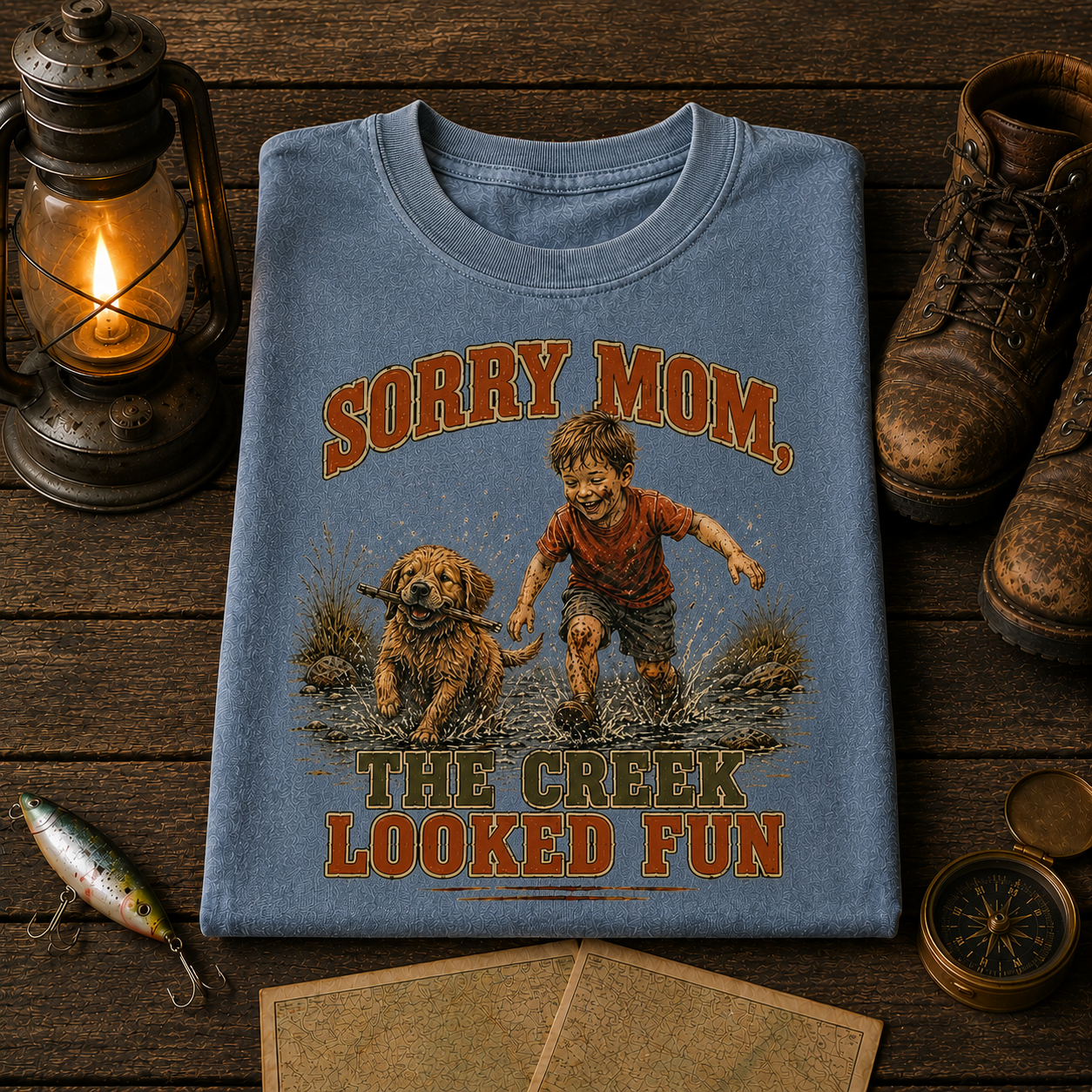 Sorry Mom The Creek Looked Fun Comfort Color Tee