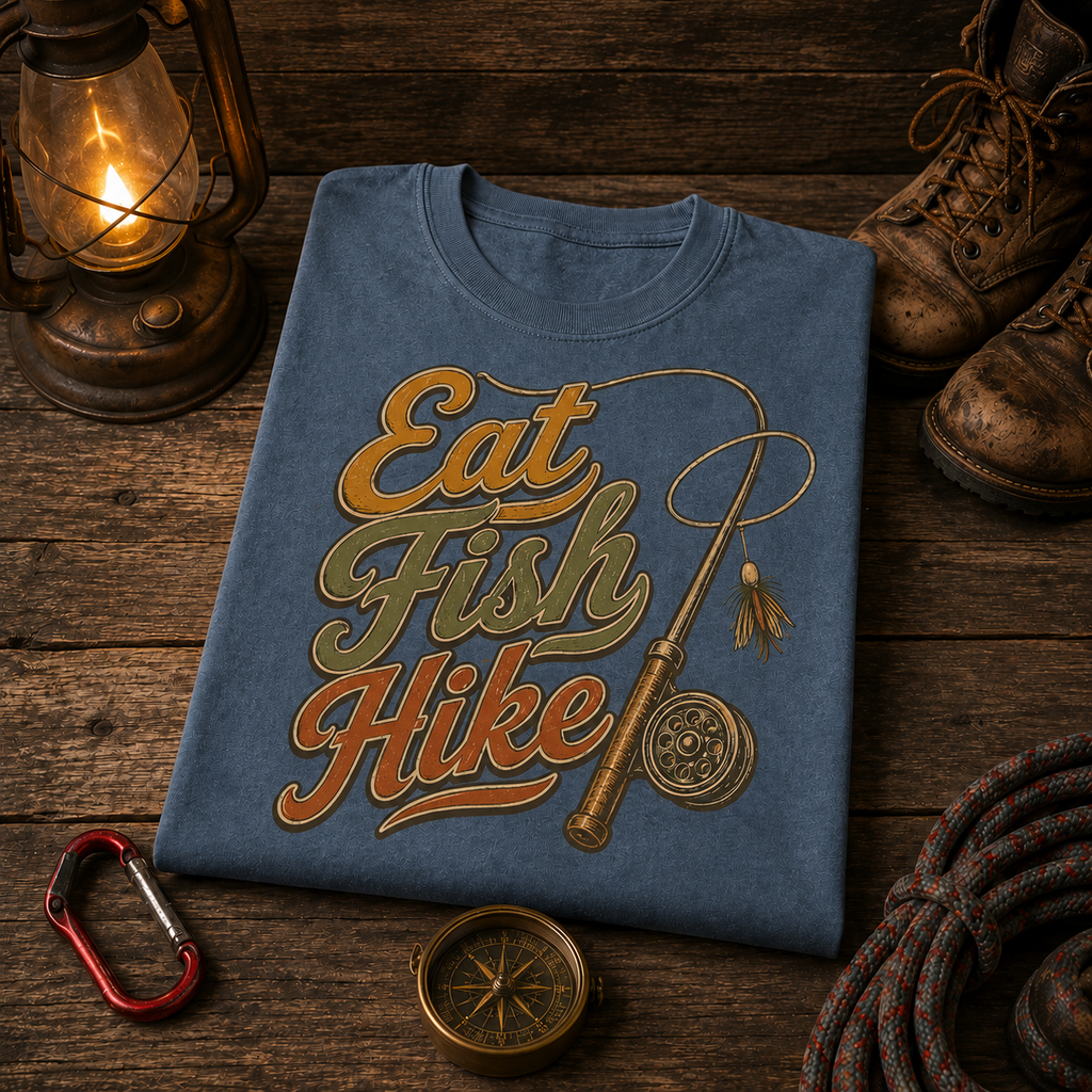 Eat Fish Hike Comfort Colors Tee