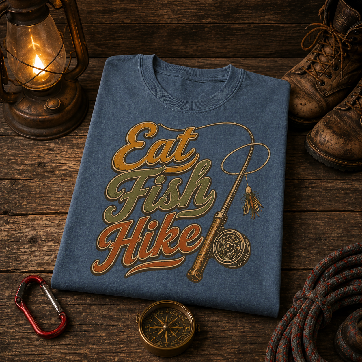 Eat Fish Hike Comfort Colors Tee
