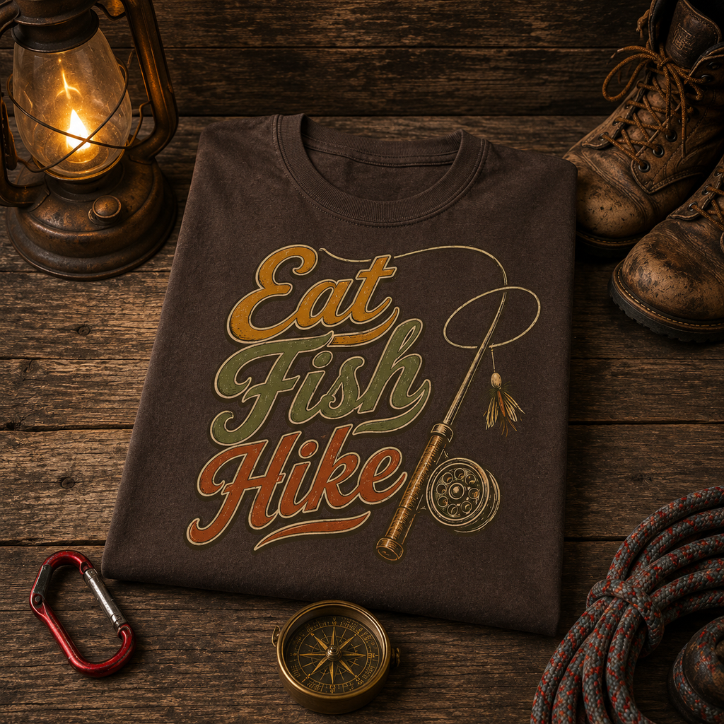 Eat Fish Hike Comfort Colors Tee