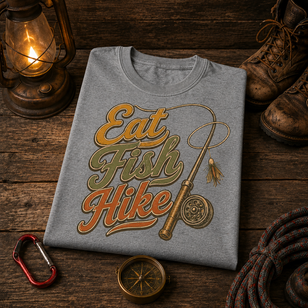 Eat Fish Hike Comfort Colors Tee