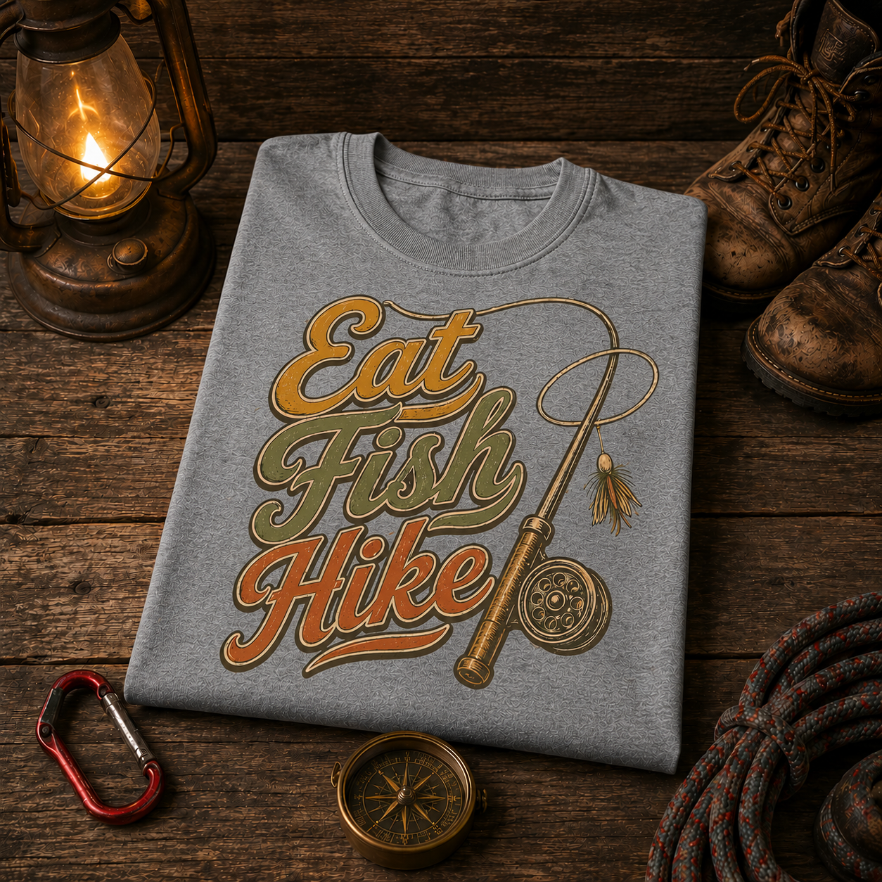 Eat Fish Hike Comfort Colors Tee