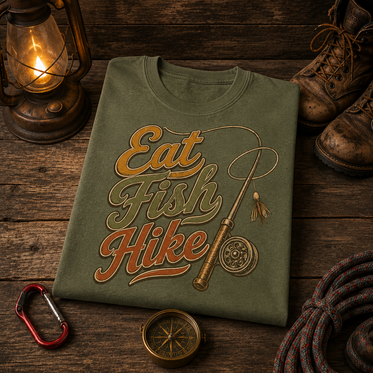Eat Fish Hike Comfort Colors Tee