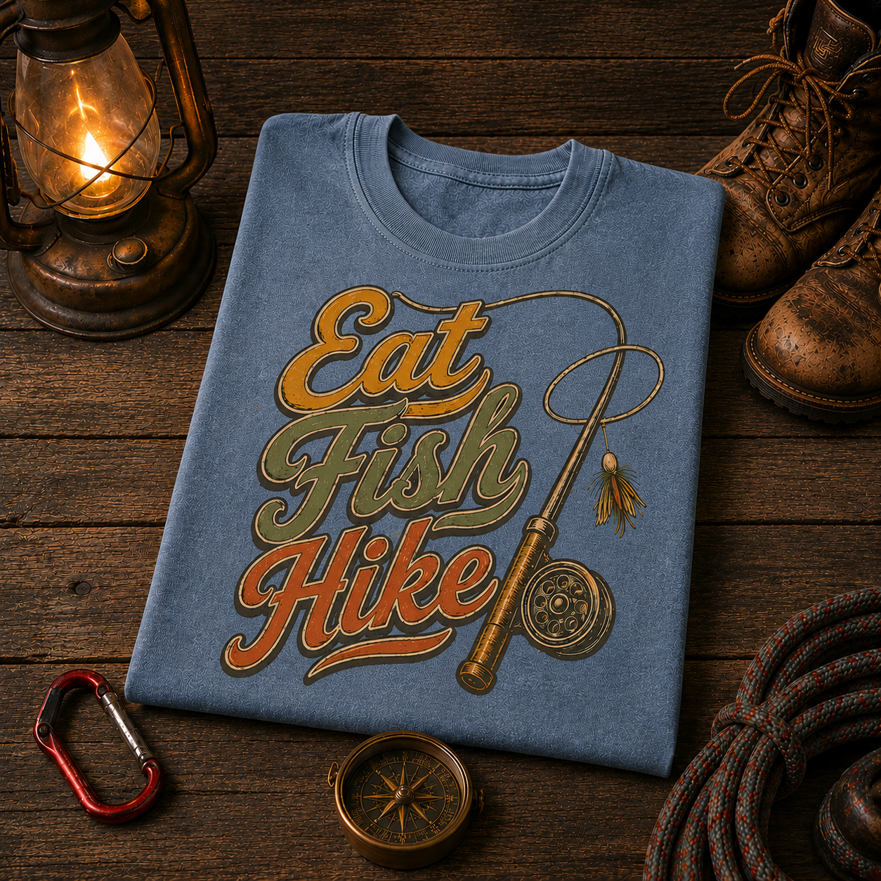 Eat Fish Hike Comfort Colors Tee