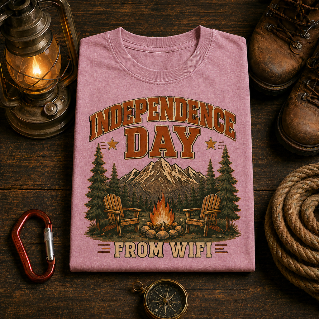 Independence Day - From Wifi Comfort Colors Tee