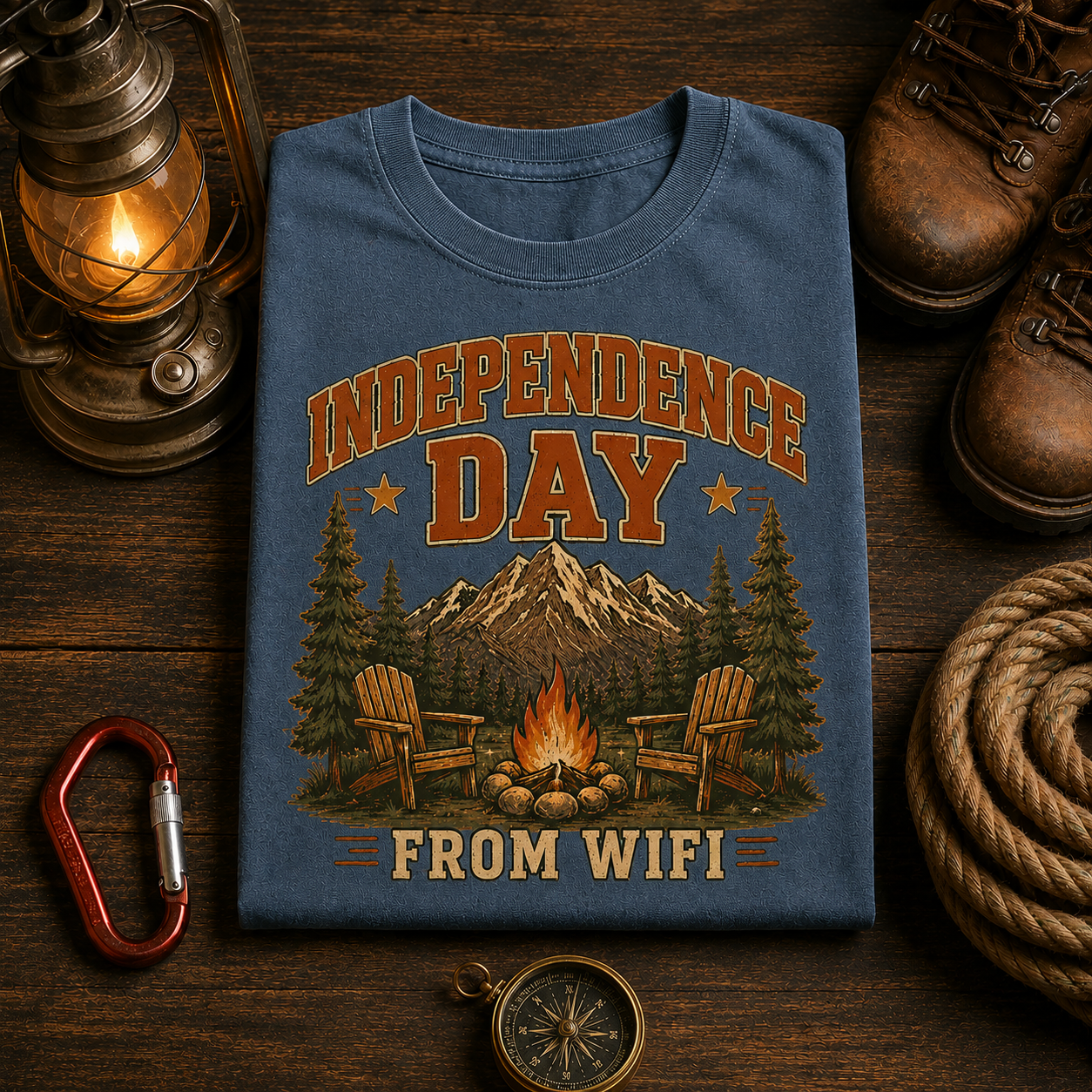 Independence Day - From Wifi Comfort Colors Tee