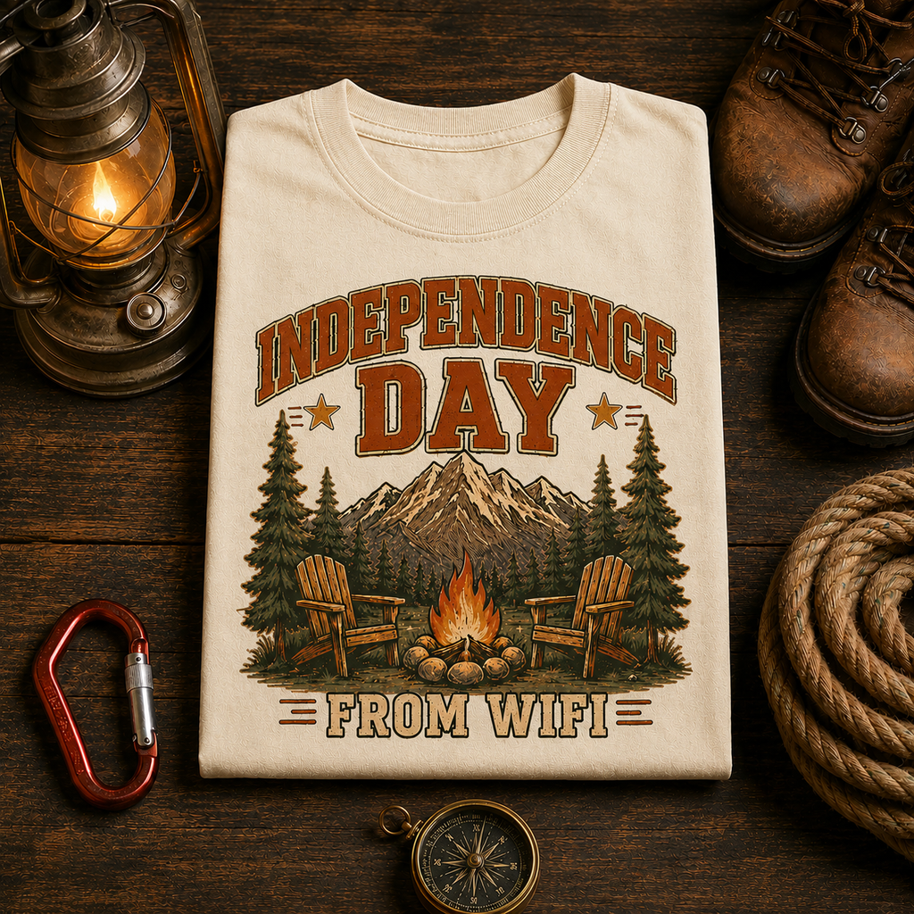 Independence Day - From Wifi Comfort Colors Tee