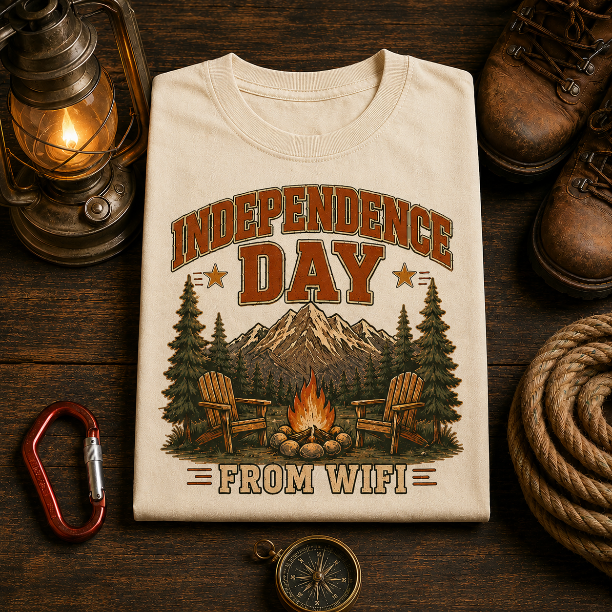 Independence Day - From Wifi Comfort Colors Tee