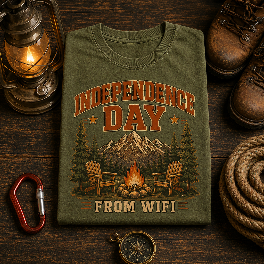 Independence Day - From Wifi Comfort Colors Tee