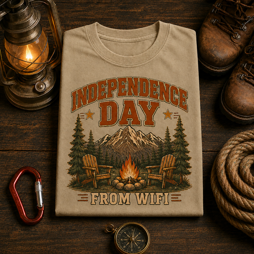 Independence Day - From Wifi Comfort Colors Tee