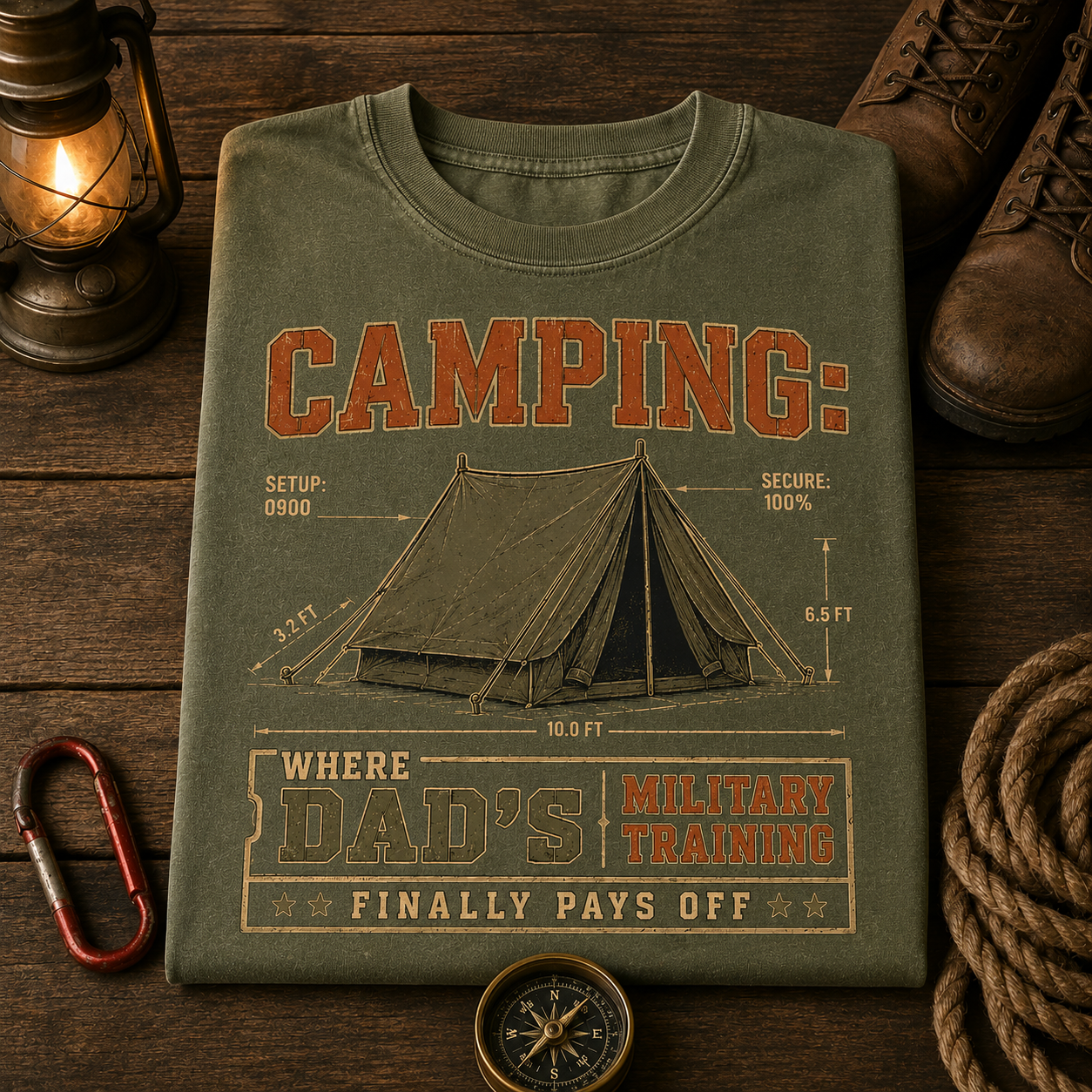 Dad's Military Training Comfort Color Tee