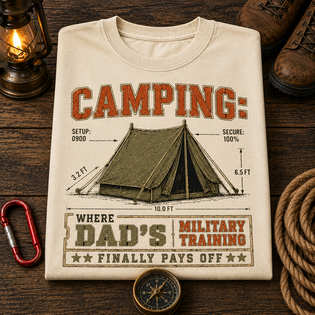 Dad's Military Training Comfort Color Tee