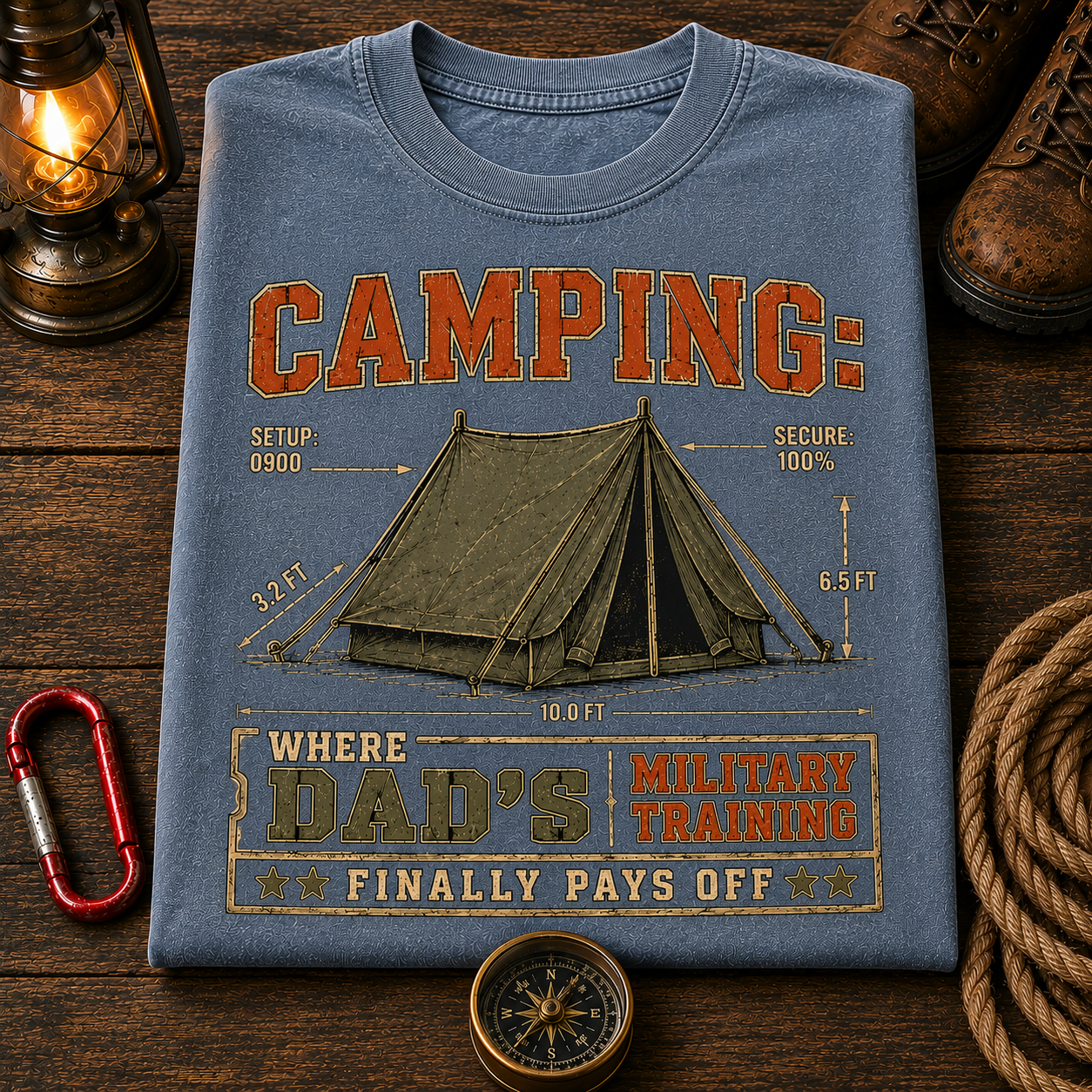 Dad's Military Training Comfort Color Tee