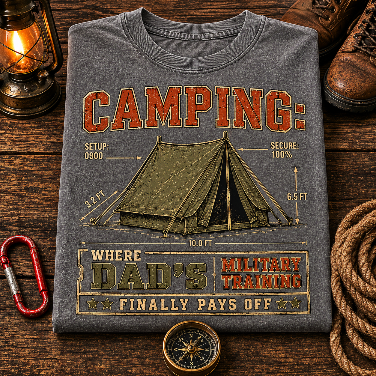 Dad's Military Training Comfort Color Tee