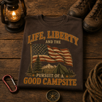 4th of July Camping Comfort Colors Tee