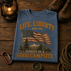 4th of July Camping Comfort Colors Tee