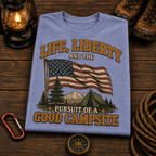4th of July Camping Comfort Colors Tee