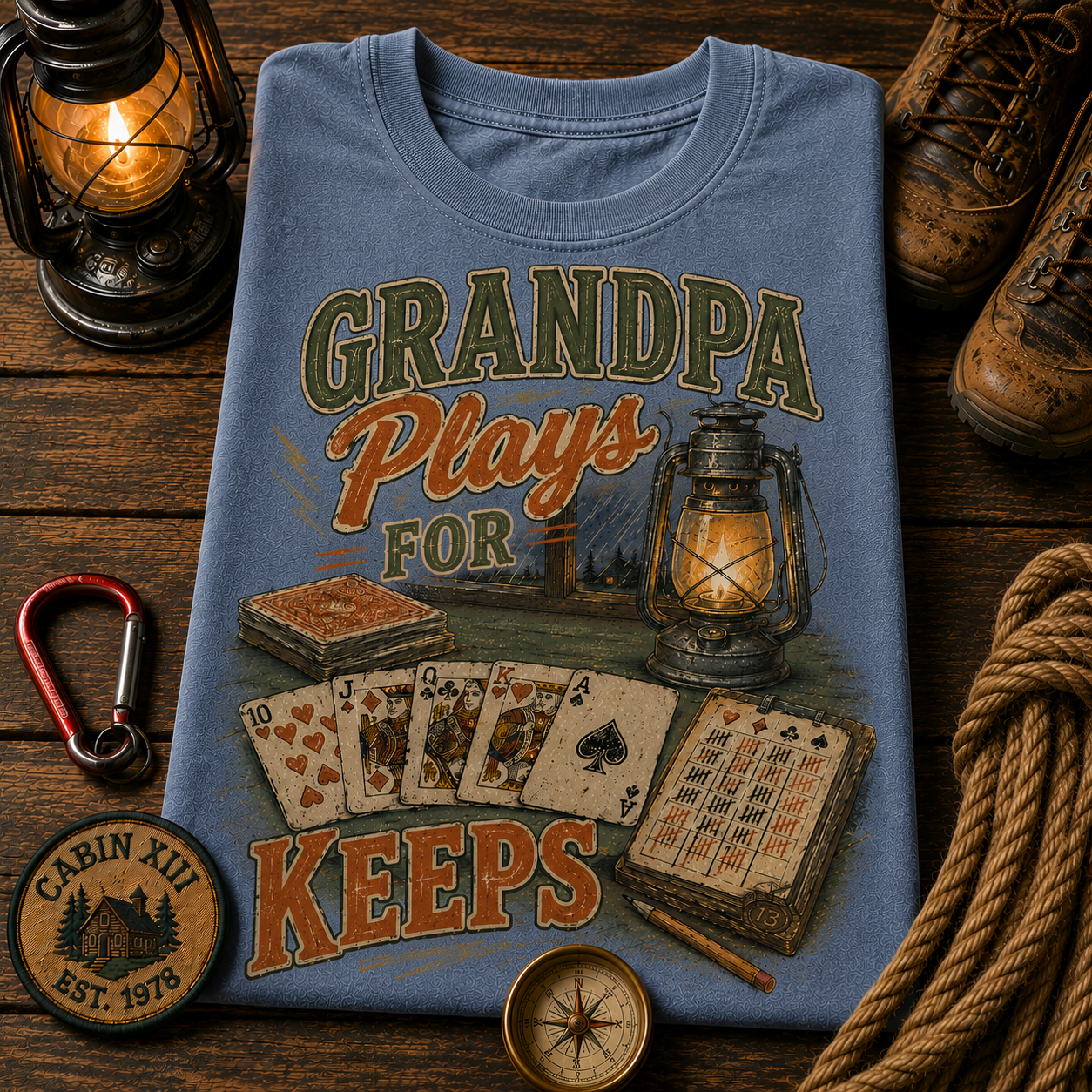 Grandpa Plays For Keeps Comfort Colors Tee